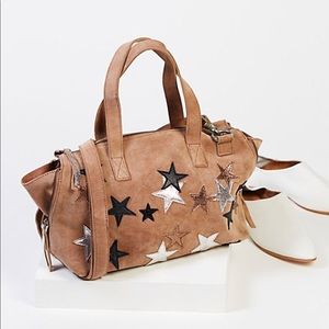 Suede Twilight satchel with Stars